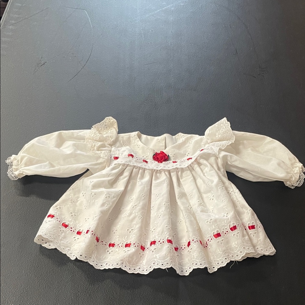 Alexis Vintage White Eyelet Baby Dress